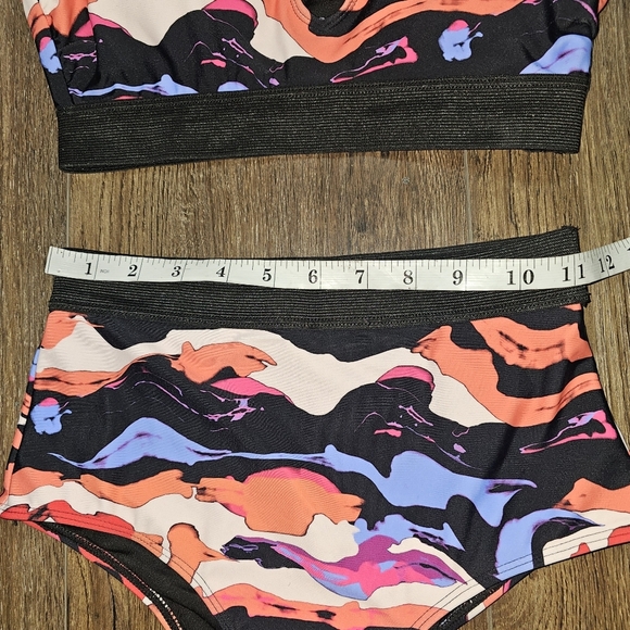 IconSwim Womens High Waisted Bikini Set Sz S Multicolor, Beach,Vacation - Picture 11 of 13